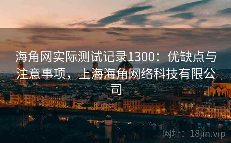 海角网实际测试记录1300：优缺点与注意事项，上海海角网络科技有限公司