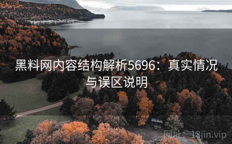 黑料网内容结构解析5696：真实情况与误区说明